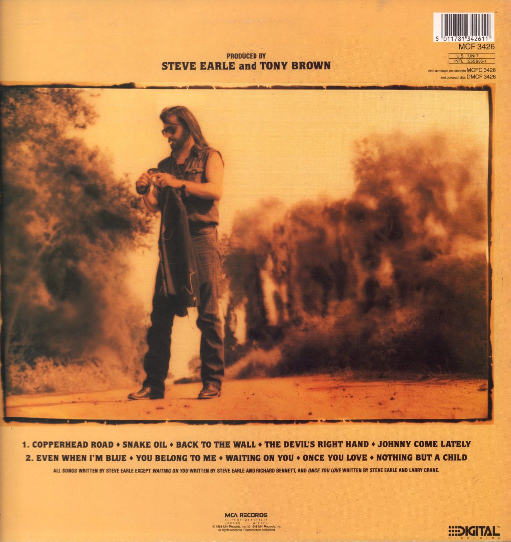 Steve Earle - Copperhead Road - Lp