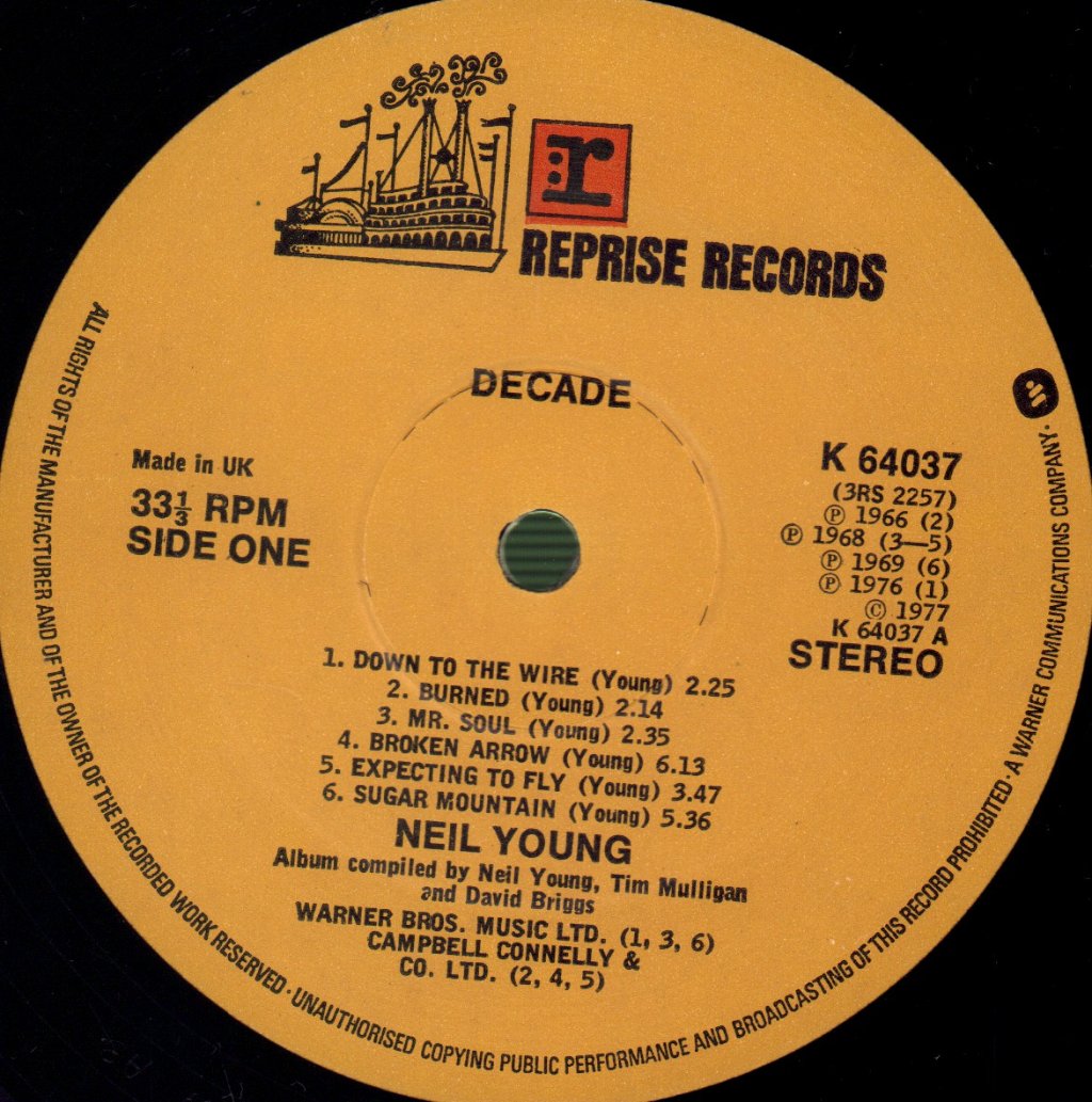 Neil Young - Decade - Triple Lp