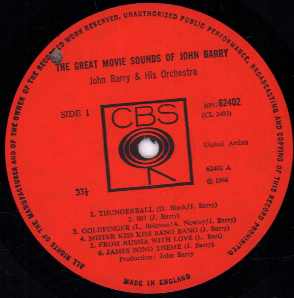 John Barry And His Orchestra - Great Movie Sounds Of John Barry - Lp