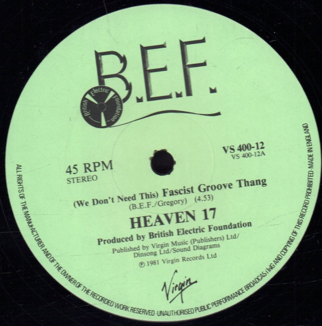 Heaven 17 - Fascist Groove Thang - 12 Inch