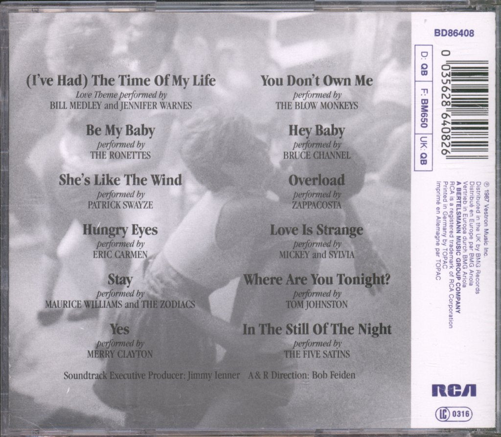 Various Artists - Dirty Dancing (Original Soundtrack From The Vestron Motion Picture) - Cd