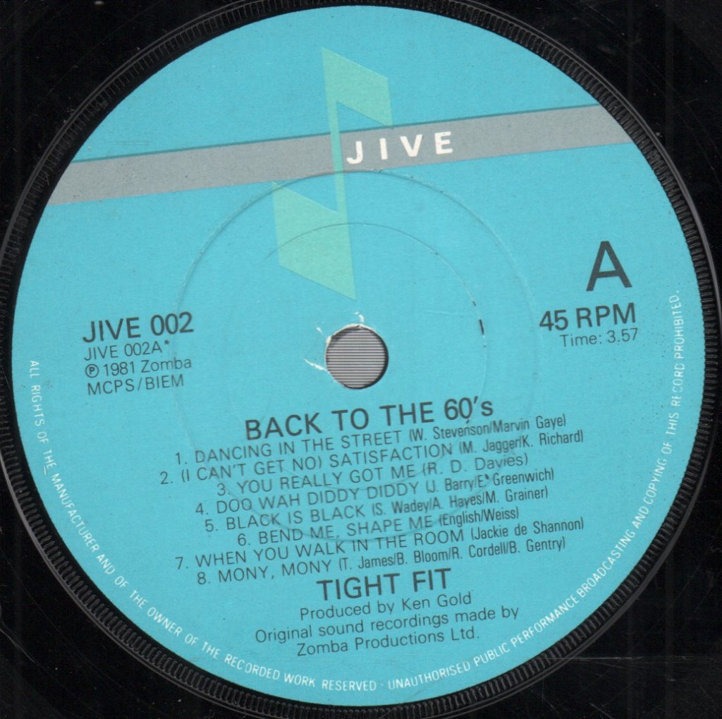 Tight Fit - Back To The 60'S - 7 Inch