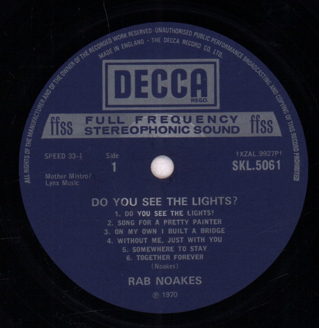 Rab Noakes - Do You See The Lights - Lp