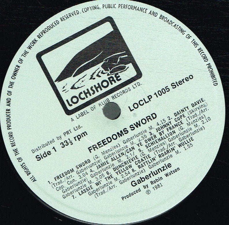 Gaberlunzie - Freedom's Sword - Lp
