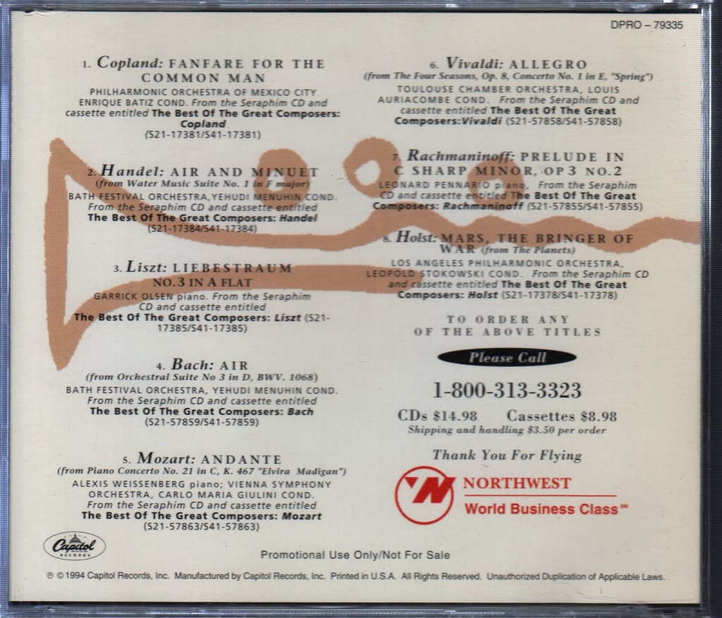 Various Artists - Masterworks Of Classical Music (Volume 1, Disc 1) - Cd