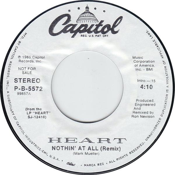 Heart - Nothin' At All (Remix) - 7 Inch