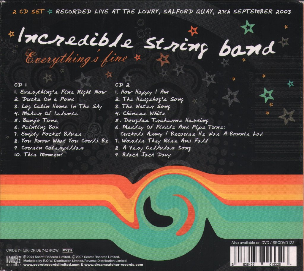 Incredible String Band - Everything's Fine - Double Cd