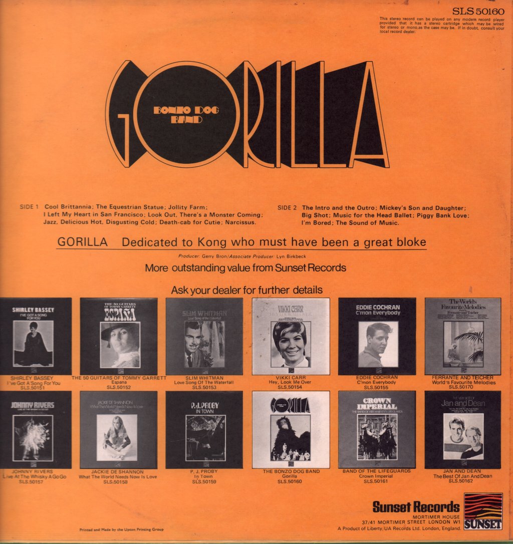 Bonzo Dog Band - Gorilla - Lp