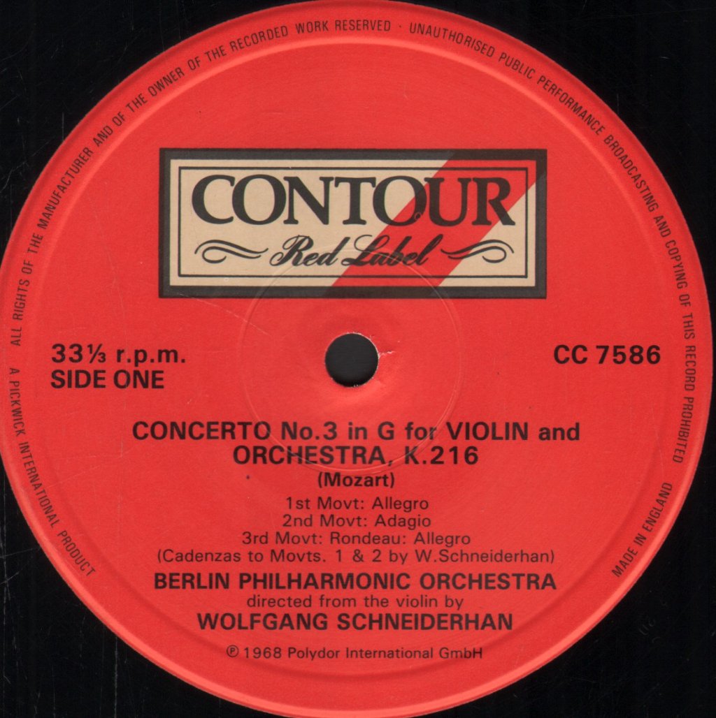 Wolfgang Schneiderhan / Thomas Brandis / Giusto Cappone / Karl Bohm - Mozart Violin Concerto / Sinfonia Concertante In Eb - Lp