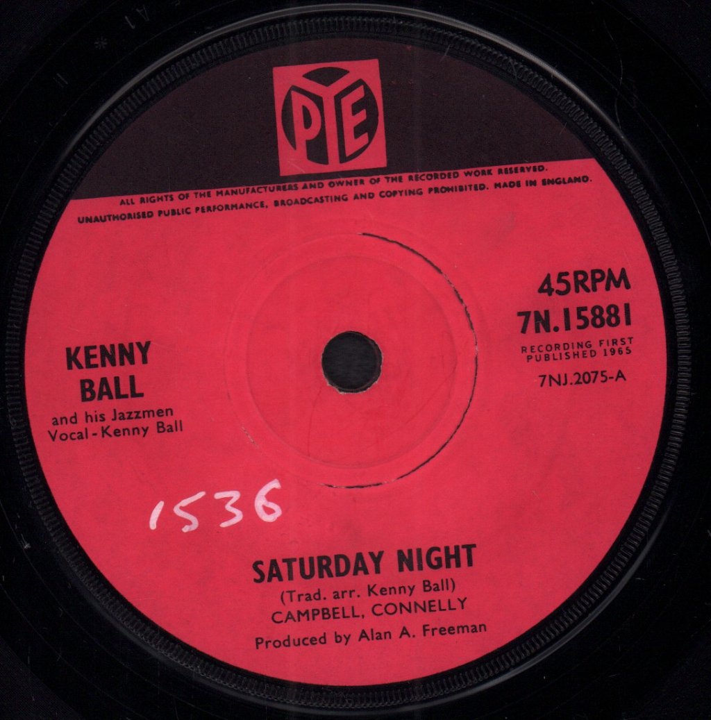 Kenny Ball - Saturday Night - 7 Inch