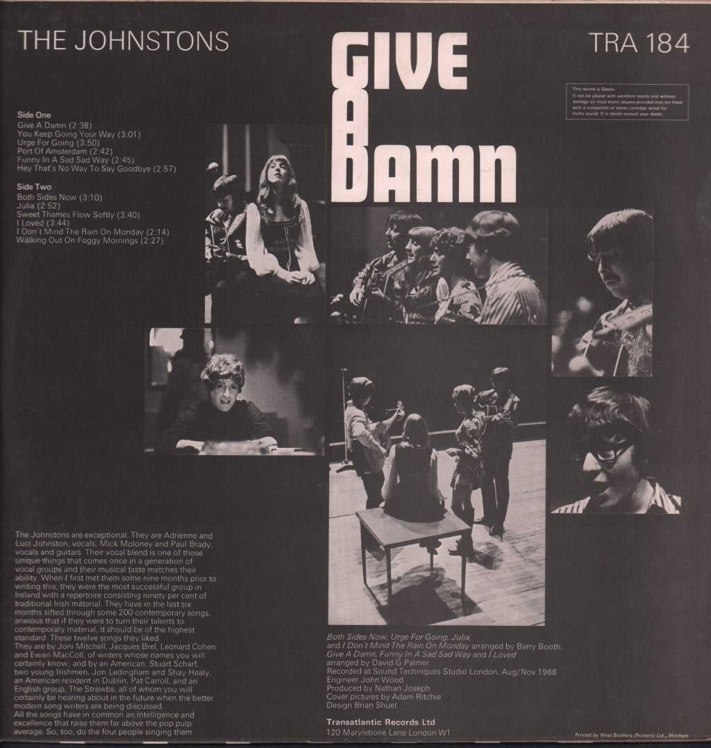 Johnstons - Give A Damn - Lp
