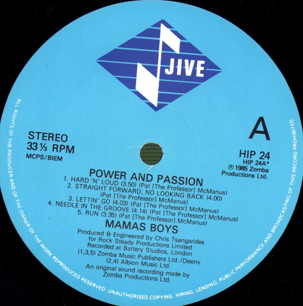 Mama's Boys - Power And Passion - Double Lp
