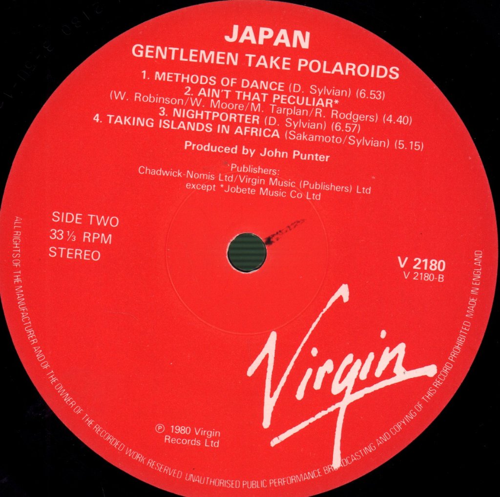 Japan - Gentlemen Take Polaroids - Lp