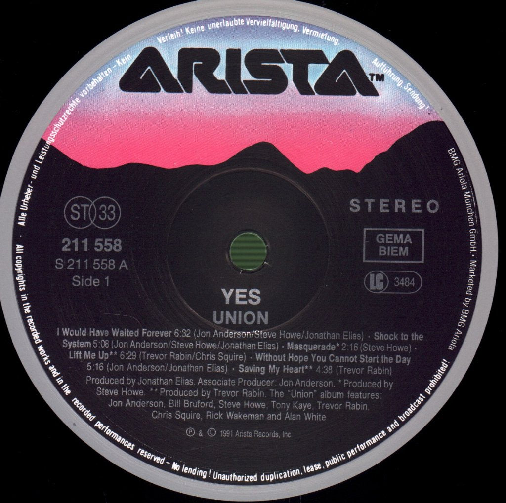 Yes - Union - Lp