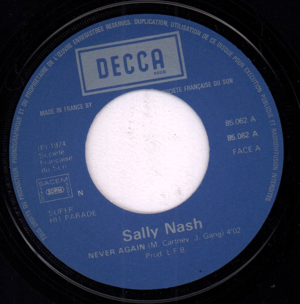 Sally Nash - Never Again - 7 Inch