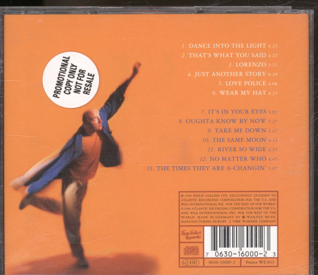 Phil Collins - Dance Into The Light - Cd