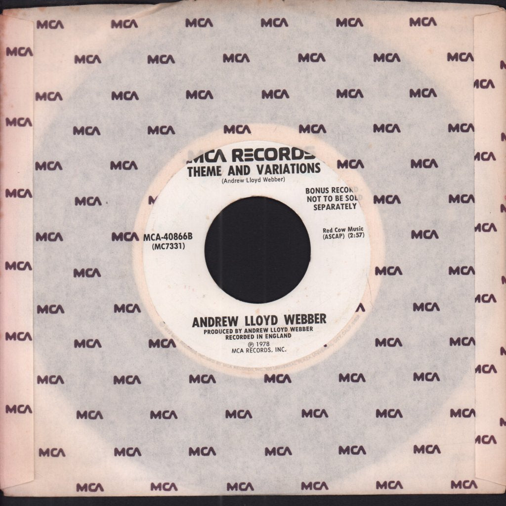 Andrew Lloyd Webber - Theme And Variations - 7 Inch