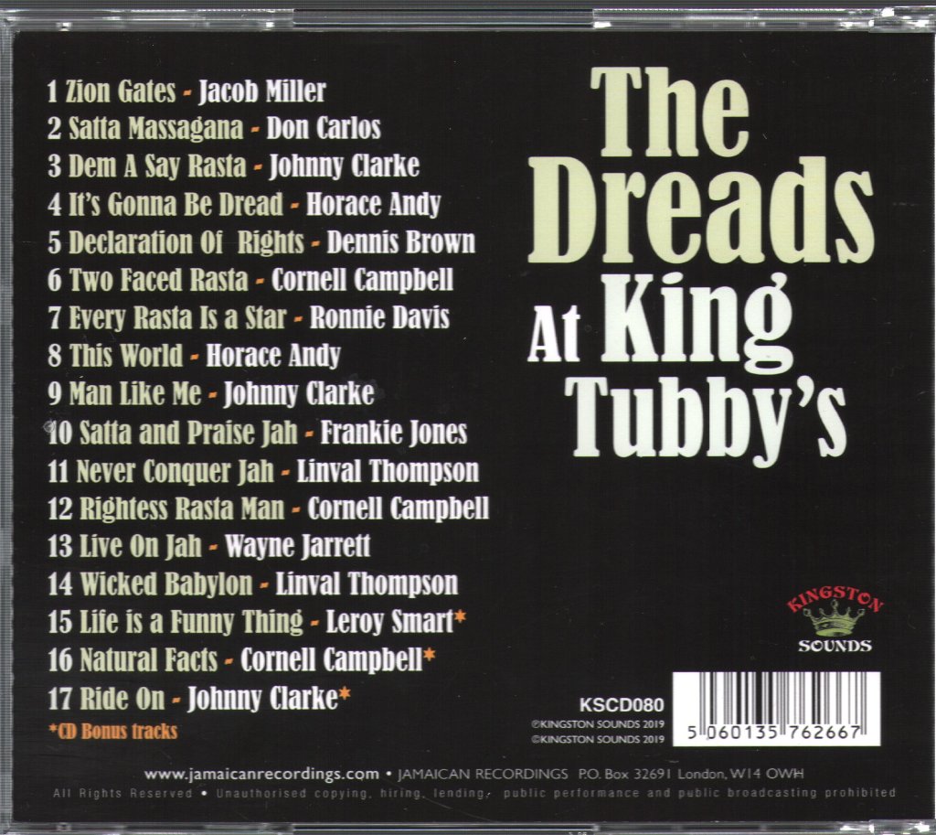 Various Artists - Dreads At KIng Tubby's - Cd