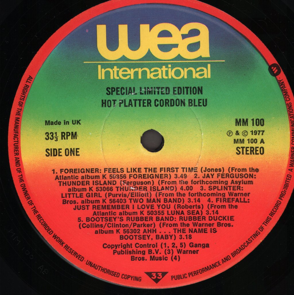 Various Artists - Hot Platter Cordon Bleu - Lp