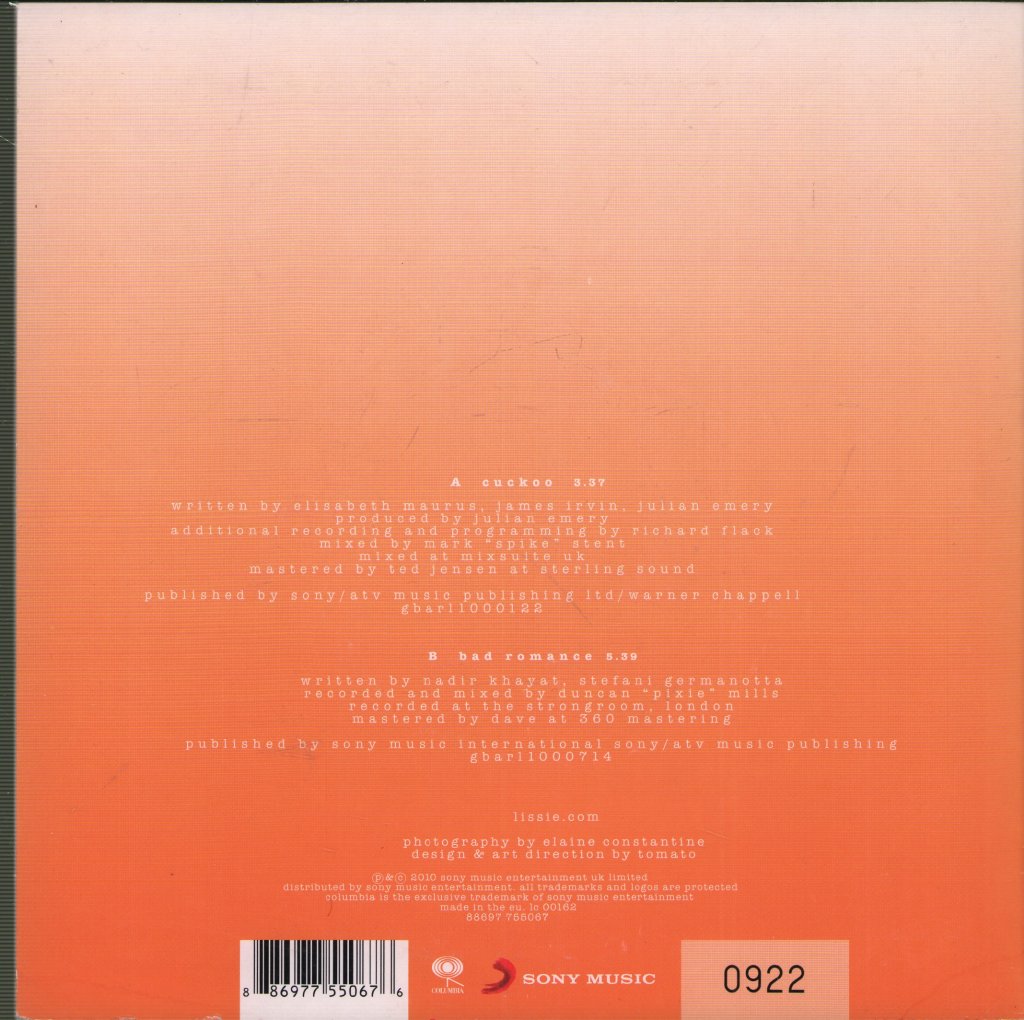 Lissie - Cuckoo - 7 Inch