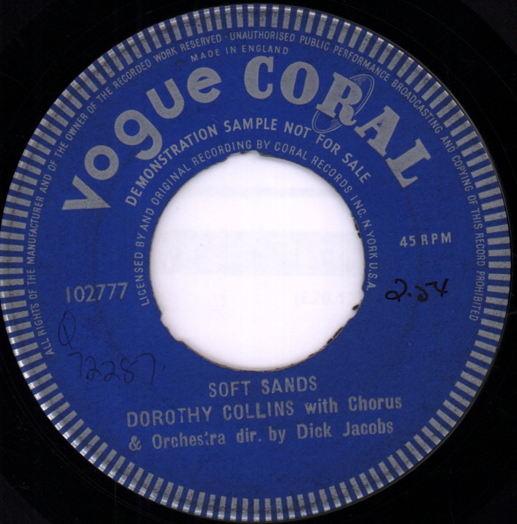 Dorothy Collins - Soft Sands - 7 Inch