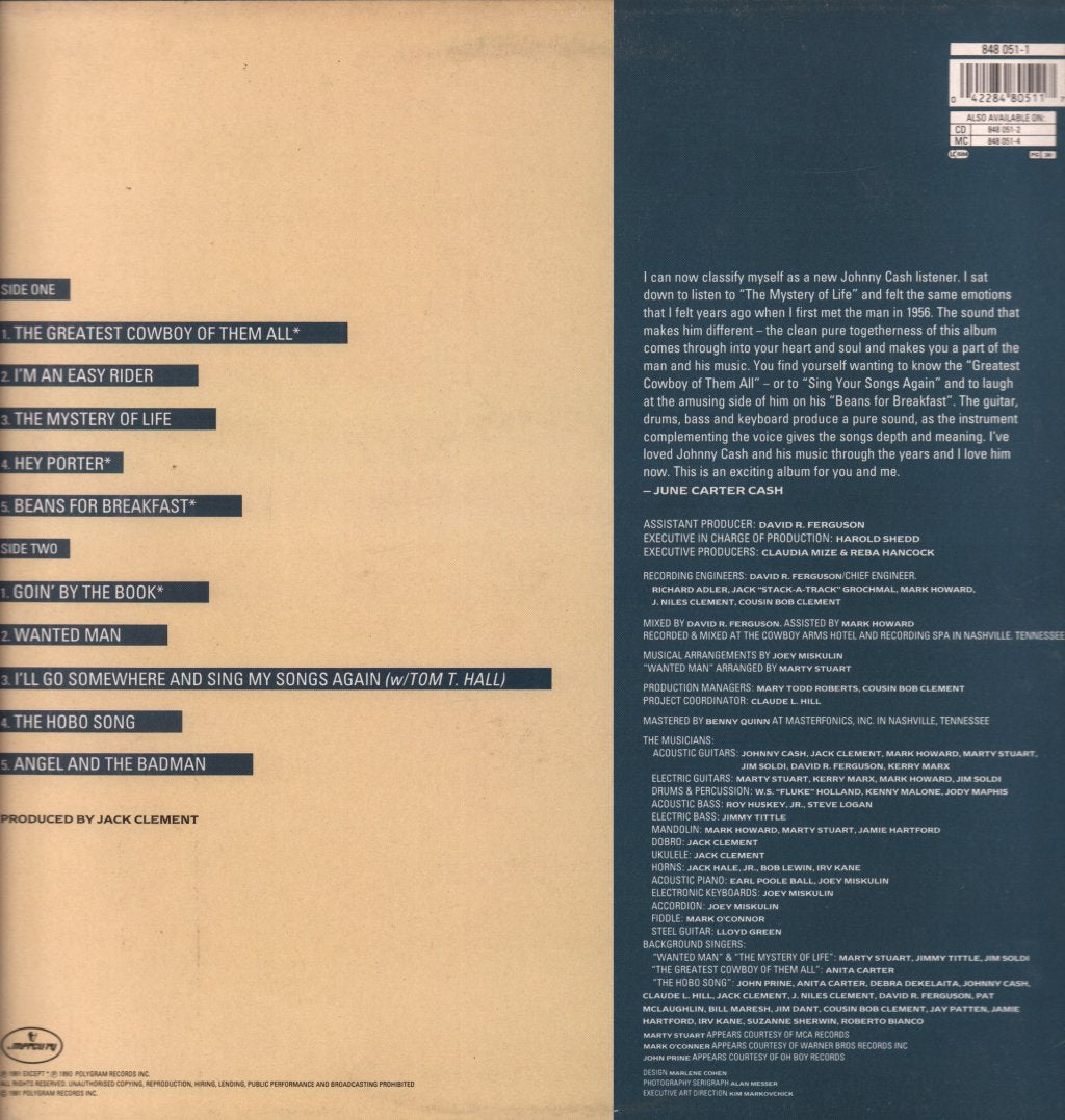 Johnny Cash - Mystery Of Life - Lp