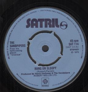 Sandpipers (Easy Listening Group) - Hang On Sloopy - 7 Inch