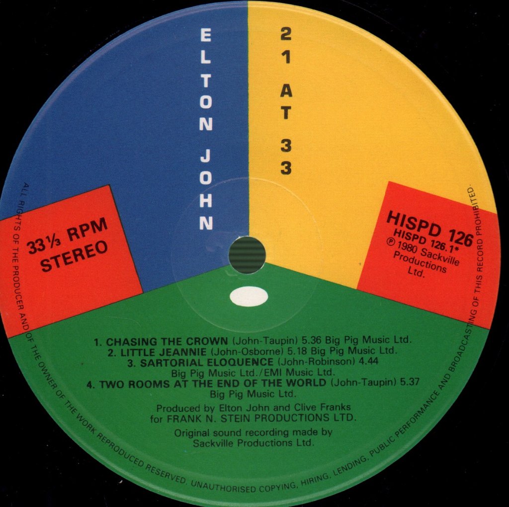 Elton John - 21 At 33 - Lp