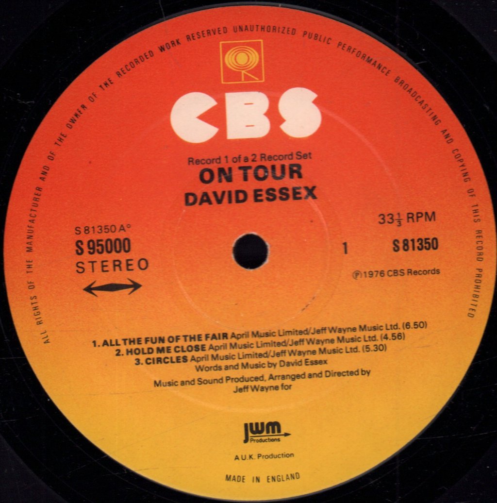 David Essex - On Tour - Double Lp