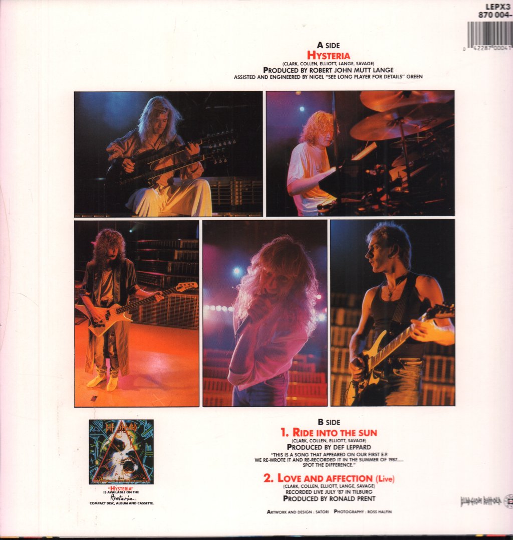Def Leppard - Hysteria - 12 Inch