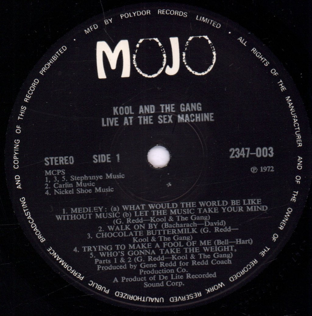 Kool & The Gang - Live At The Sex Machine - Lp
