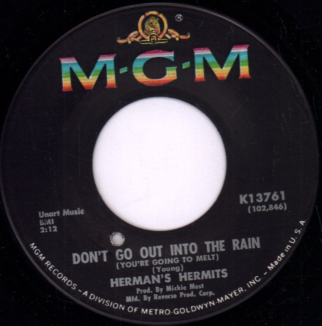 Herman's Hermits - Don't Go Out Into The Rain - 7 Inch