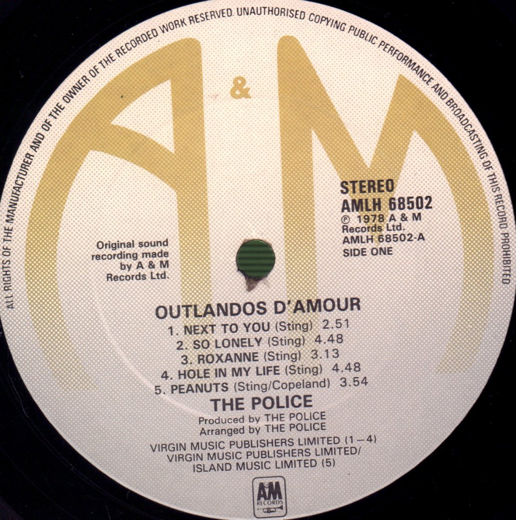 Police - Outlandos D'amour - Lp