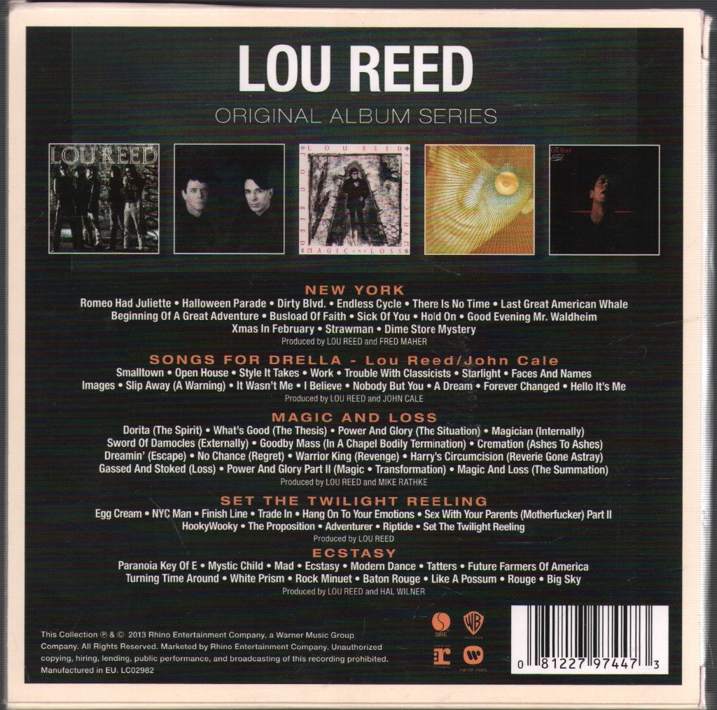 Lou Reed - Original Album Series - Cd Set