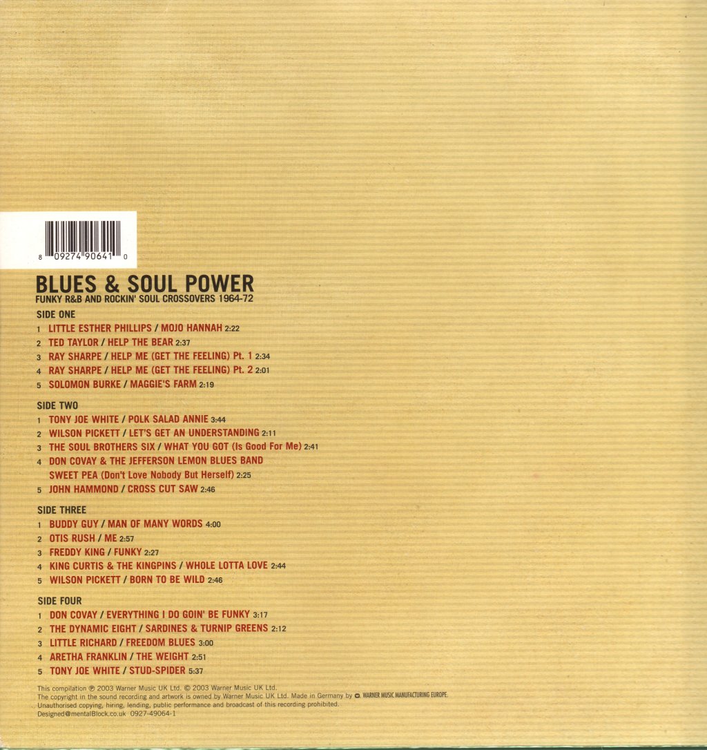 Various Artists - Blues & Soul Power - Double Lp