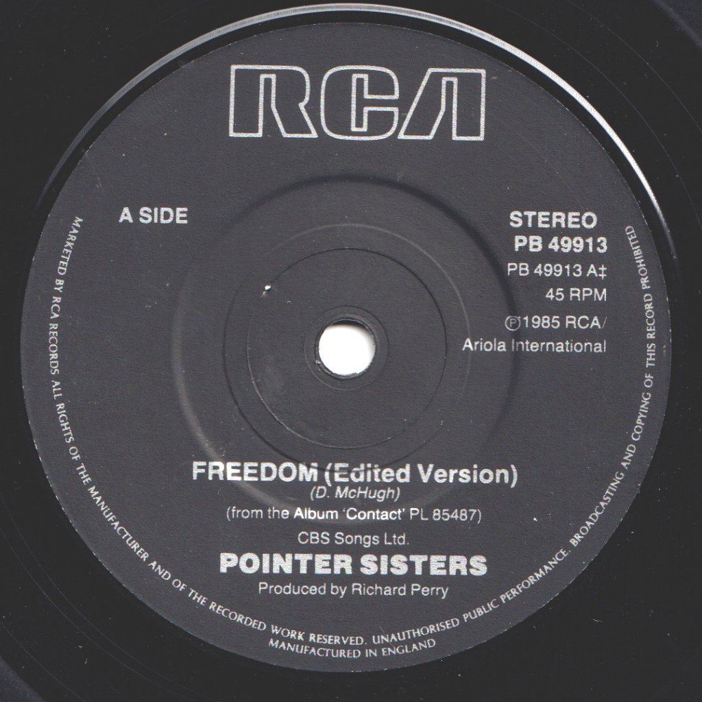 Pointer Sisters - Freedom - 7 Inch