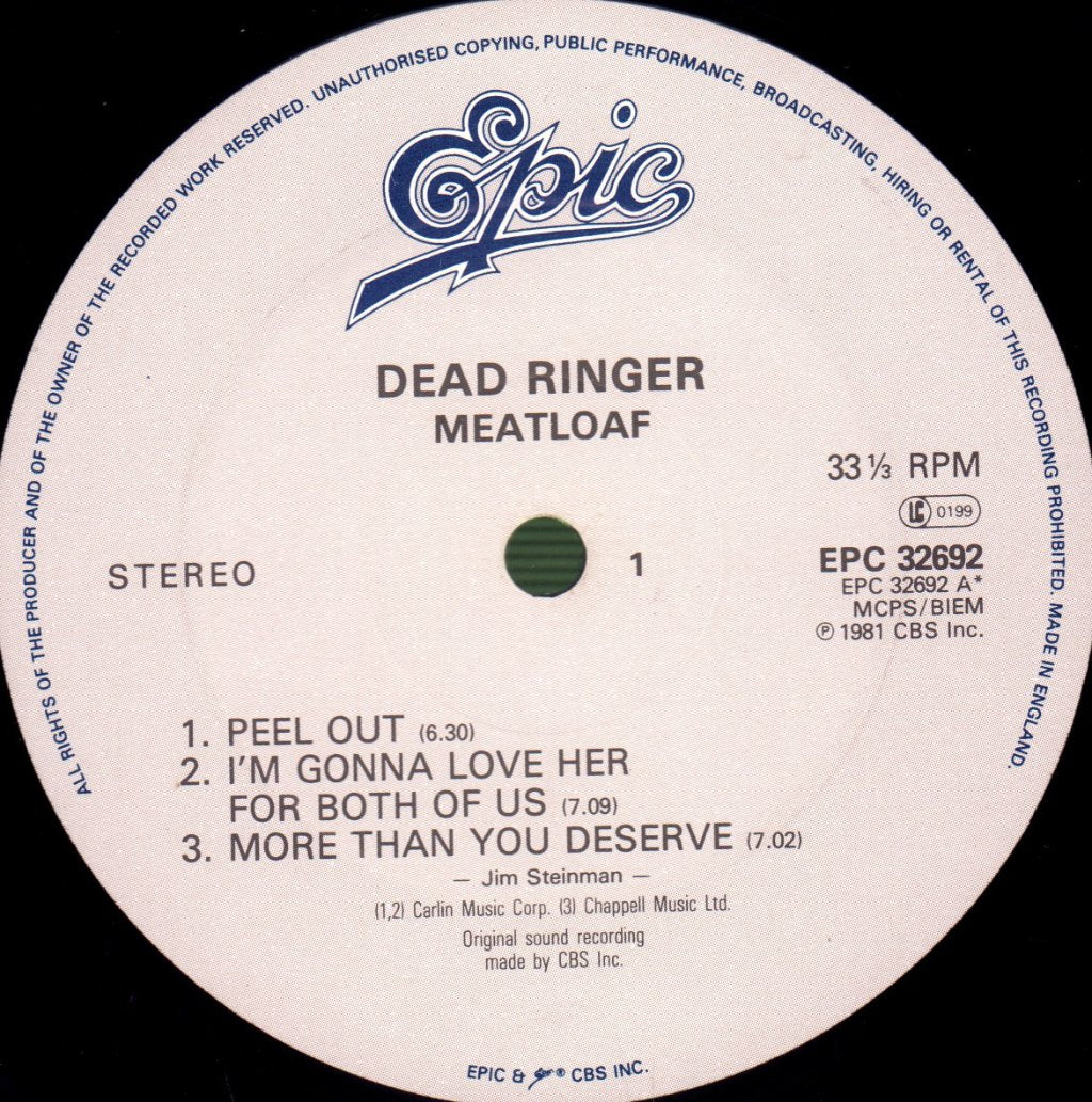 Meat Loaf - Dead Ringer - Lp