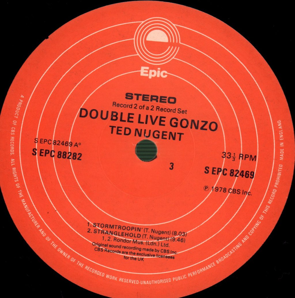 Ted Nugent - Double Live Gonzo! - Double Lp