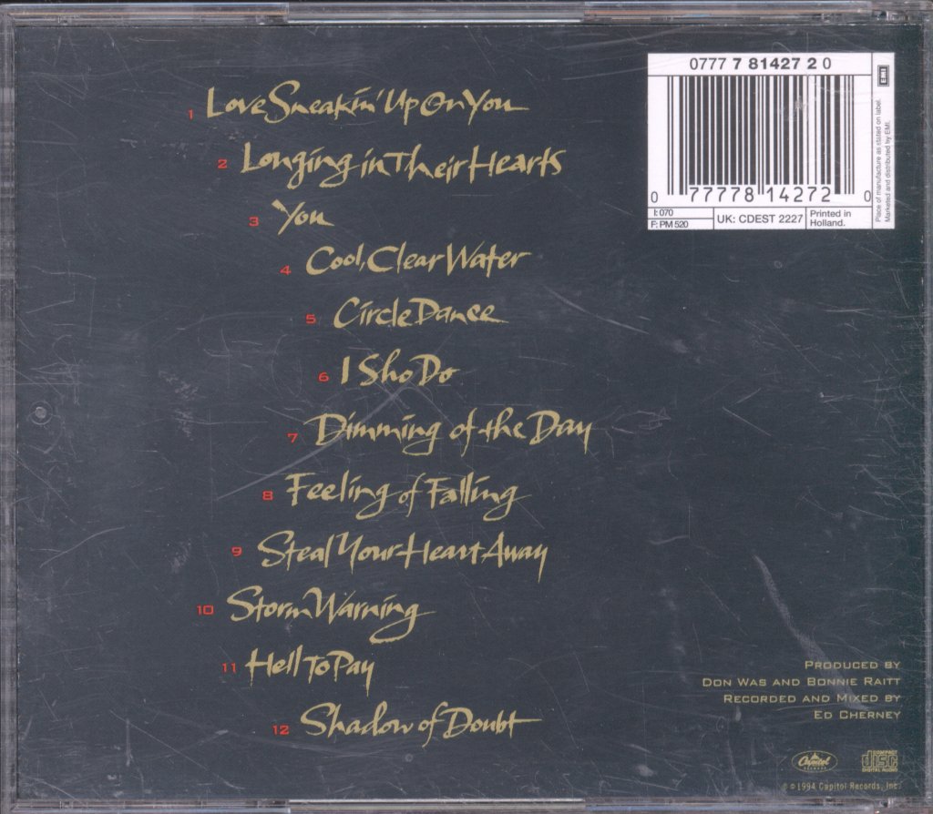 Bonnie Raitt - Longing In Their Hearts - Cd