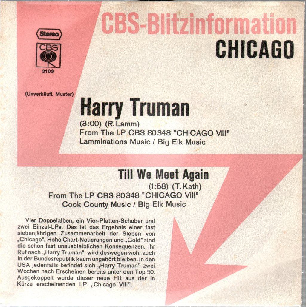 Chicago - Harry Truman - 7 Inch