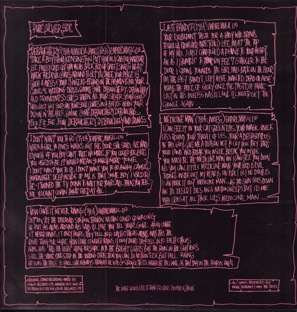 Dogs D'amour - In The Dynamite Jet Saloon - Lp