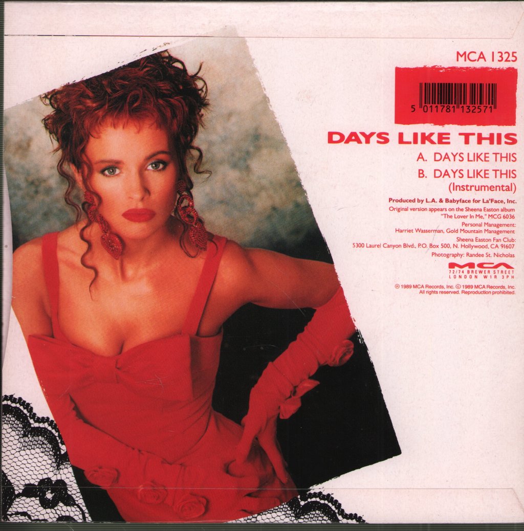 Sheena Easton - Days Like This - 7 Inch