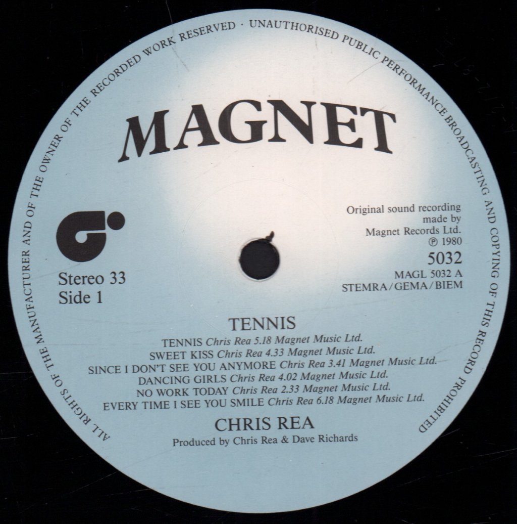 Chris Rea - Tennis - Lp