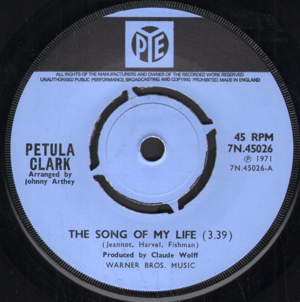 Petula Clark - Song Of My Life - 7 Inch