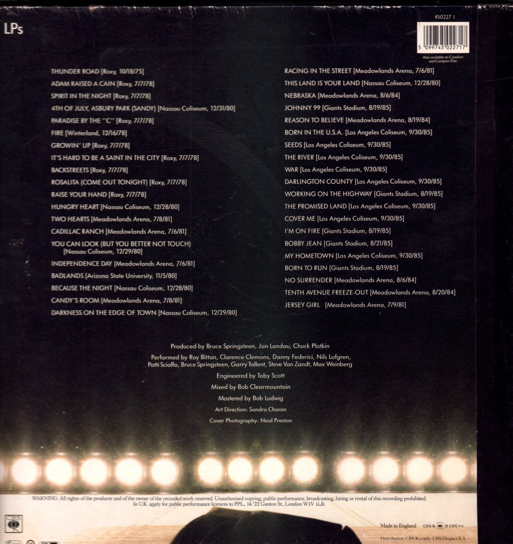 Bruce Springsteen & The E-Street Band - Live 1975-85 - Lp Box Set