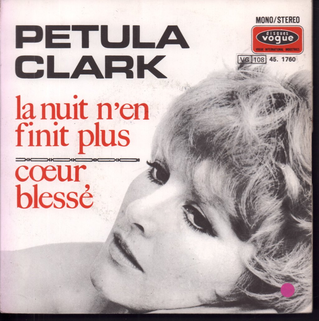 Petula Clark - La Nuit N'en Finit Plus - 7 Inch