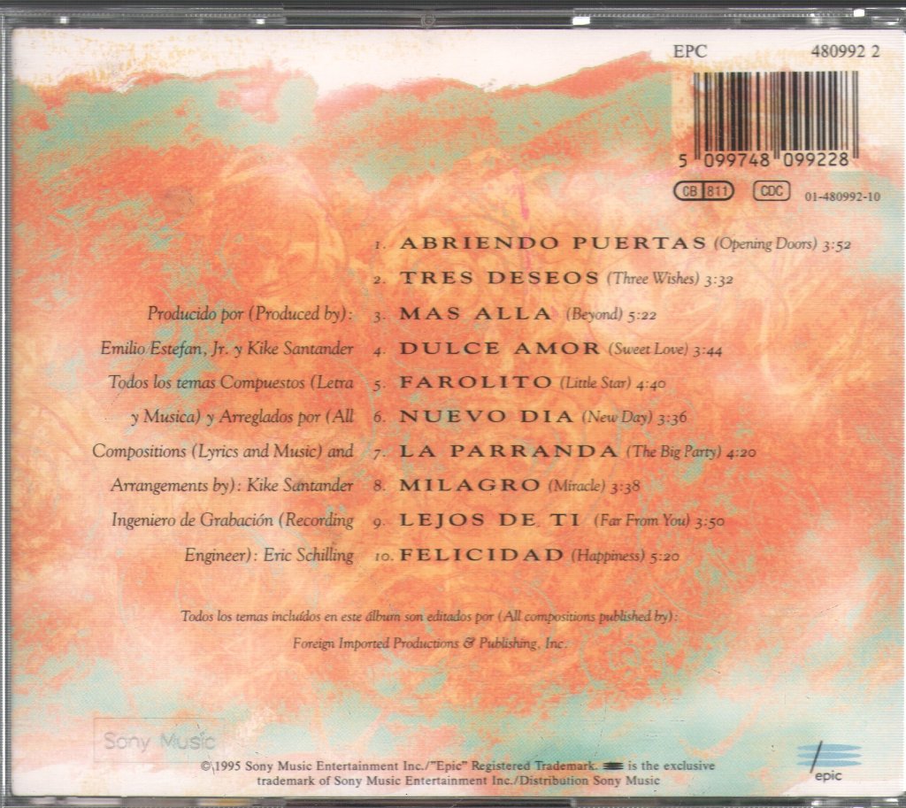 Gloria Estefan - Abriendo Puertas - Cd