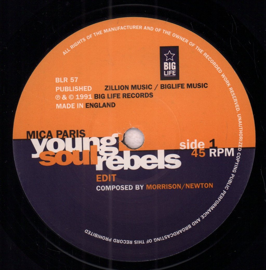 Mica Paris - Young Soul Rebels - 7 Inch
