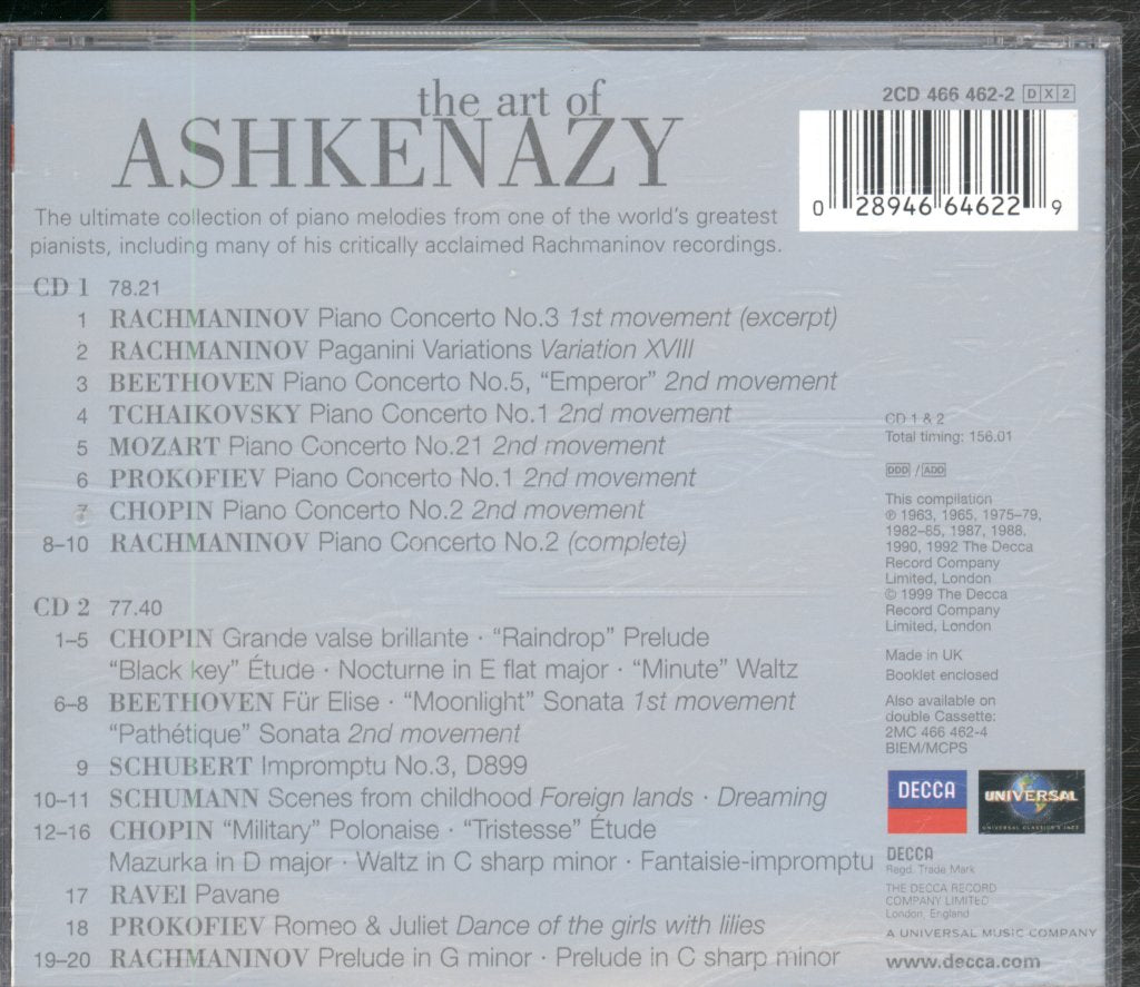 Vladimir Ashkenazy - Art Of Ashkenazy - Double Cd