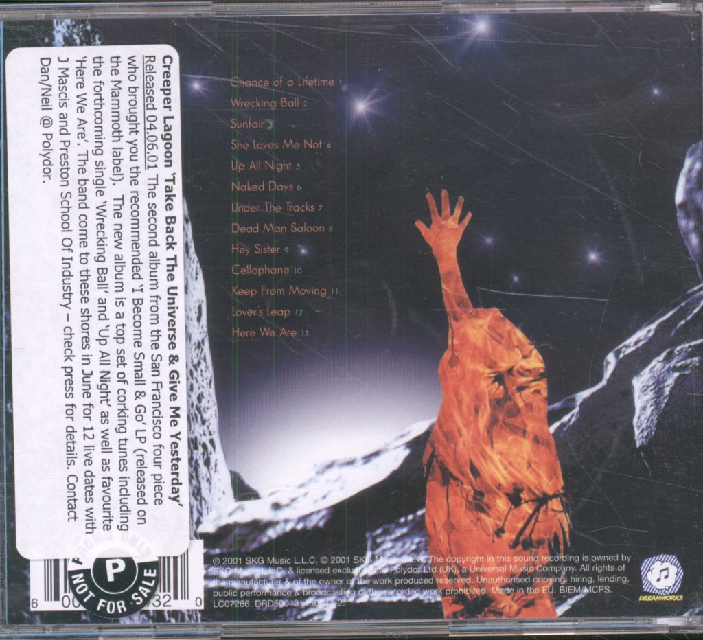 Creeper Lagoon - Take Back The Universe And Give Me Yesterday - Cd
